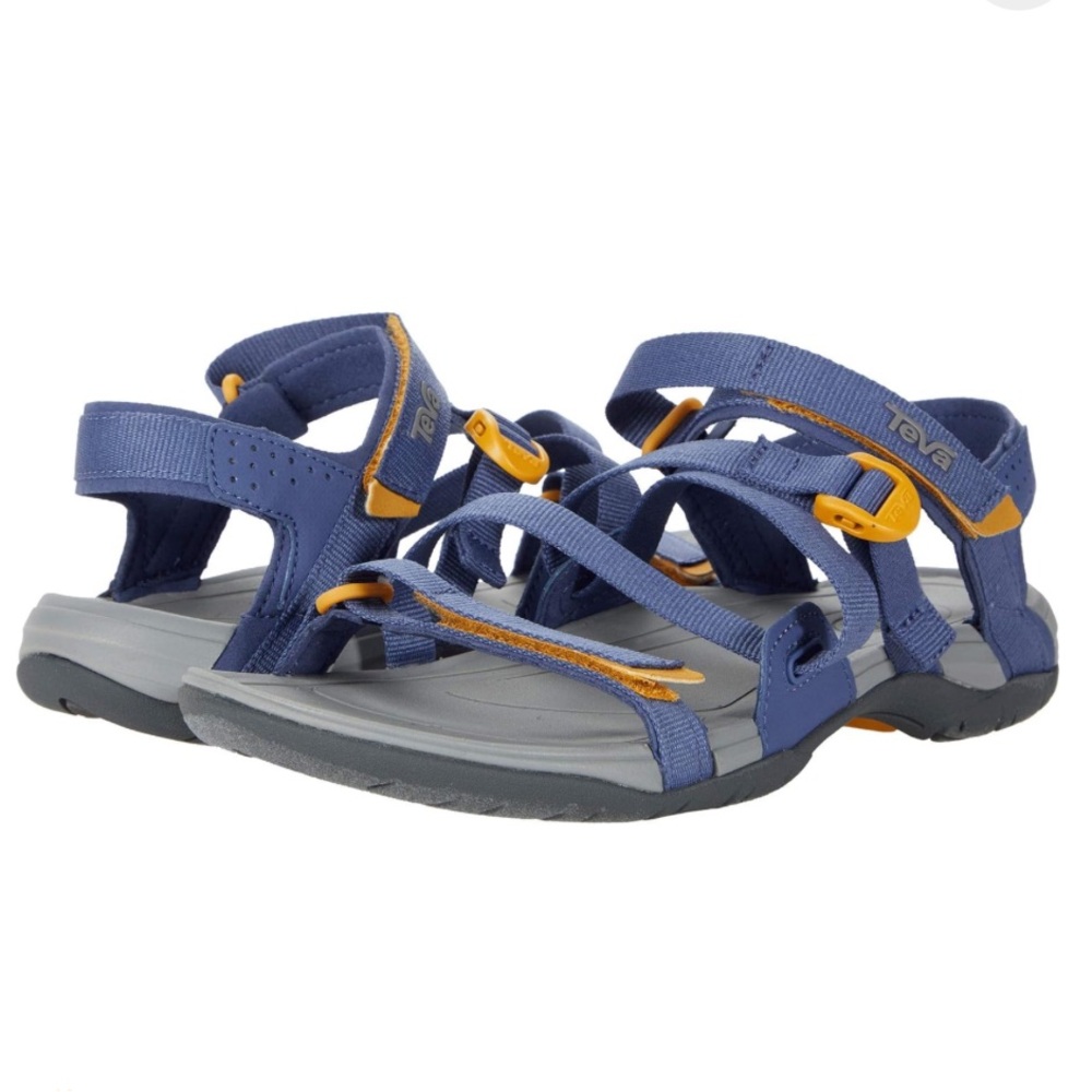 Teva Blue and Yellow Outdoor Sandals with Adjustable Straps - Ascona Sport Web